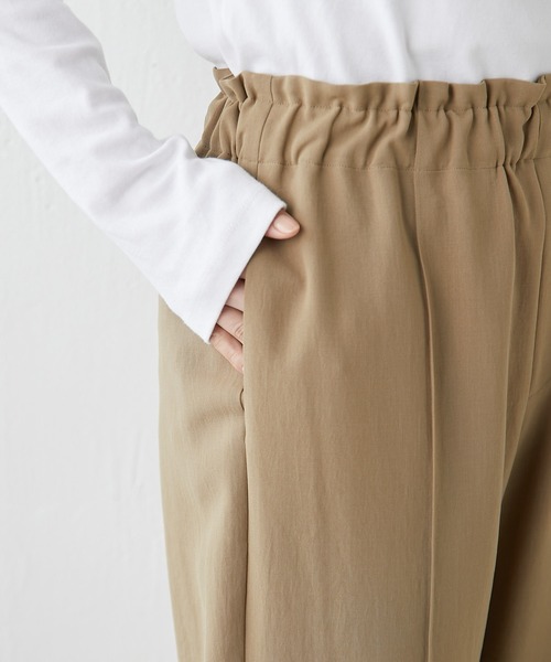 Drawing Numbers（ドローイング ナンバーズ）の「【Drawing Numbers】ドライツイルテーパードパンツ（スラックス・レディース・ブラック/ベージュ/カーキ・38/36）」の5枚目の写真