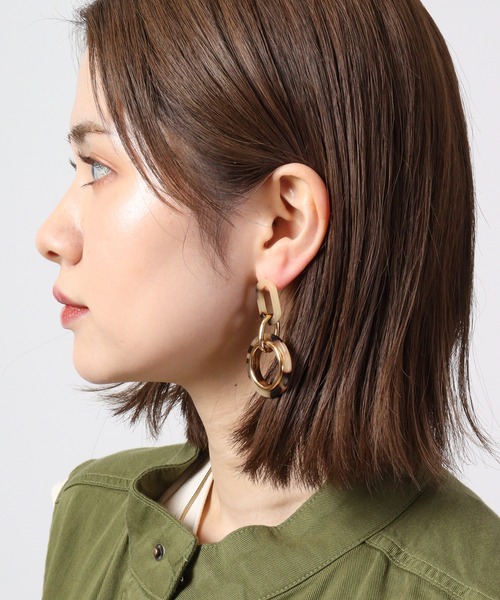 MOSSEL NEW YORK(モシェルニューヨーク)の「ミックスカラーピアス(ピアス(両耳用)・レディース・パープル/ライトピンク/ピンク系/ベージュ系/ベージュ・FREE)」の1枚目の写真