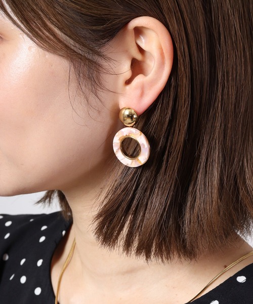 MOSSEL NEW YORK(モシェルニューヨーク)の「ミックスカラーピアス(ピアス(両耳用)・レディース・パープル/ライトピンク/ピンク系/ベージュ系/ベージュ・FREE)」の12枚目の写真