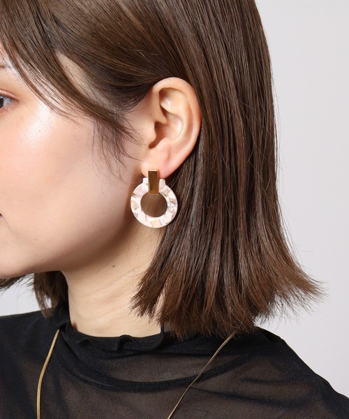 MOSSEL NEW YORK(モシェルニューヨーク)の「ミックスカラーピアス(ピアス(両耳用)・レディース・パープル/ライトピンク/ピンク系/ベージュ系/ベージュ・FREE)」の18枚目の写真