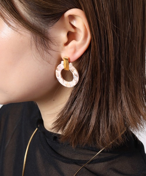 MOSSEL NEW YORK(モシェルニューヨーク)の「ミックスカラーピアス(ピアス(両耳用)・レディース・パープル/ライトピンク/ピンク系/ベージュ系/ベージュ・FREE)」の14枚目の写真