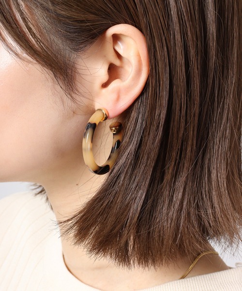 MOSSEL NEW YORK(モシェルニューヨーク)の「ミックスカラーピアス(ピアス(両耳用)・レディース・パープル/ライトピンク/ピンク系/ベージュ系/ベージュ・FREE)」の19枚目の写真