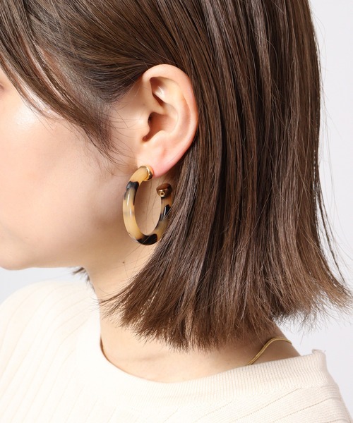 MOSSEL NEW YORK(モシェルニューヨーク)の「ミックスカラーピアス(ピアス(両耳用)・レディース・パープル/ライトピンク/ピンク系/ベージュ系/ベージュ・FREE)」の21枚目の写真