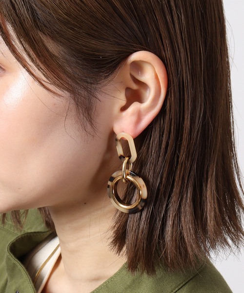 MOSSEL NEW YORK(モシェルニューヨーク)の「ミックスカラーピアス(ピアス(両耳用)・レディース・パープル/ライトピンク/ピンク系/ベージュ系/ベージュ・FREE)」の6枚目の写真