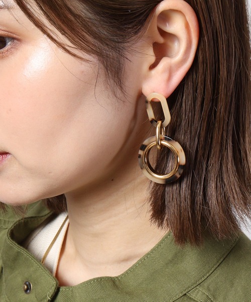 MOSSEL NEW YORK(モシェルニューヨーク)の「ミックスカラーピアス(ピアス(両耳用)・レディース・パープル/ライトピンク/ピンク系/ベージュ系/ベージュ・FREE)」の11枚目の写真