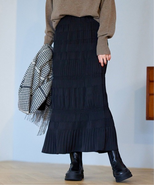 JOURNAL STANDARD（ジャーナルスタンダード）の「《追加4》ミニプリーツシャーリングスカート（スカート・レディース・ブラック・36/38）」の9枚目の写真