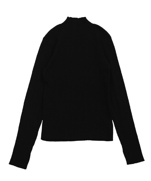 select MOCA（セレクトモカ）の「【6色展開】ニュアンスリブプチハイネックトップス（Tシャツ/カットソー・レディース・アイボリー/ブラック/ライトグレー/ライトオリーブ/ダークグレー/ホワイト・FREE）」の9枚目の写真