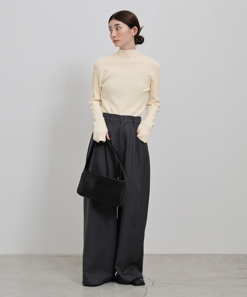 トップス Mocha 6色展開】ニュアンスリブプチハイネックトップス（Tシャツ/カットソー