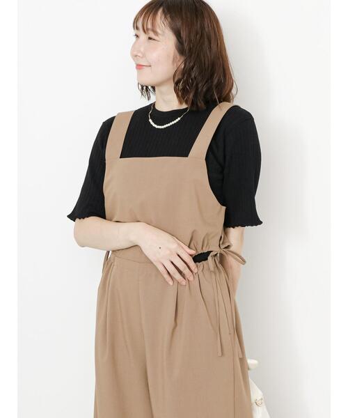 Te chichi TERRASSE（テチチテラス）の「◎【マシンウォッシャブル】半袖ニットプルオーバー（ニット/セーター・レディース・ブルー/オフホワイト/イエロー/ブラック・F）」の3枚目の写真