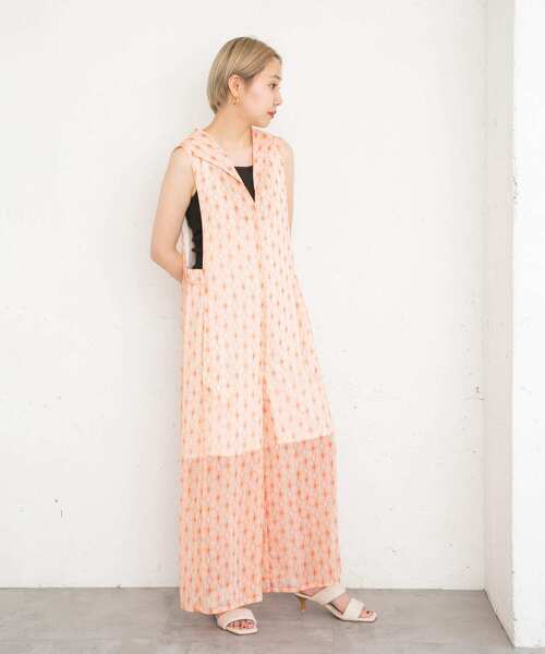 KBF（ケイビーエフ）の「楊柳プリントサロペット（サロペット/オーバーオール・レディース・ブルー系その他/オレンジ系その他・ONE）」の20枚目の写真