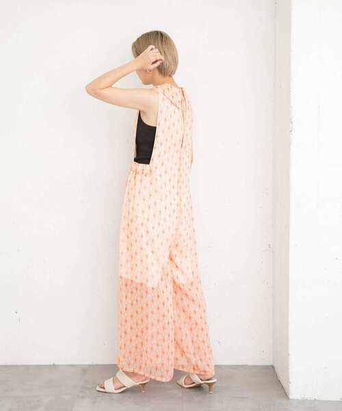 KBF（ケイビーエフ）の「楊柳プリントサロペット（サロペット/オーバーオール・レディース・ブルー系その他/オレンジ系その他・ONE）」の13枚目の写真