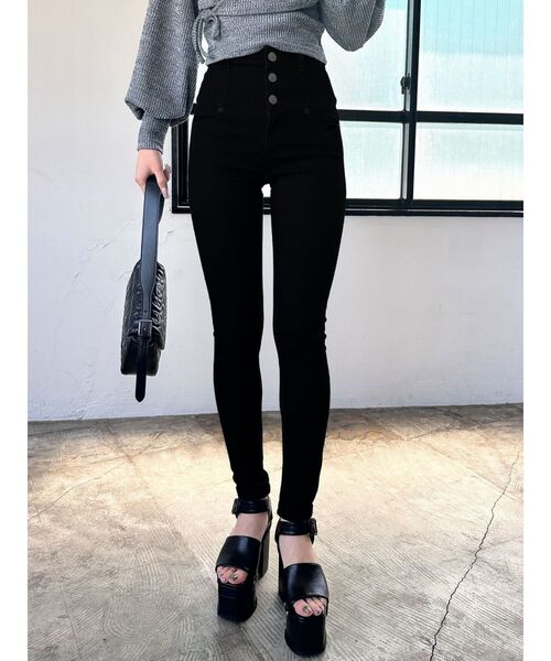 EMODA（エモダ）の「【ELDER】NUDE ハイウエストデニム（デニムパンツ・レディース・ライトブルー/ブラック/インディゴブルー・SMALL/MEDIUM/X-SMALL）」の10枚目の写真