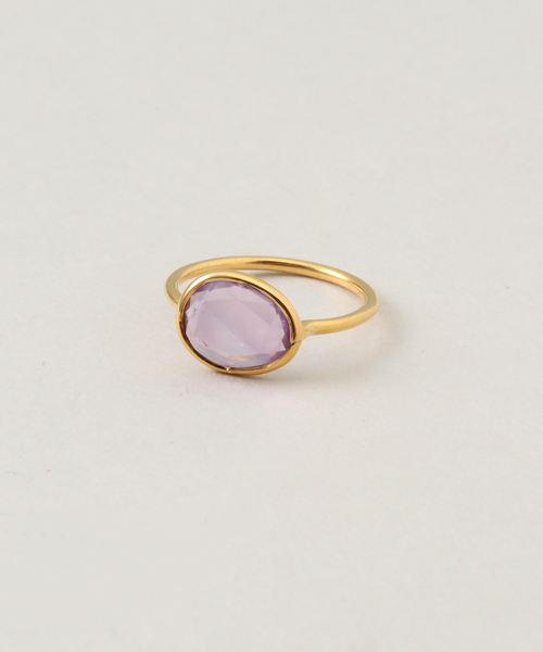 SLOBE IENA(スローブイエナ)の「【Pondichery/ポンディシェリ】 スモールカットリング(リング・レディース・パープル/ボルドー/ホワイト/ライトグリーン/スカイブルー・3/10)」の4枚目の写真