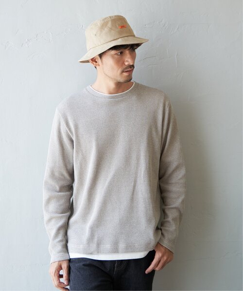ikka(イッカ)の「メランジワッフルフェイクロンT(Tシャツ/カットソー・メンズ・ブルー/ワイン/ブラック/ベージュ・S/M/L/XL)」の18枚目の写真