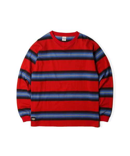 MANASTASH（マナスタッシュ）の「MANASTASH/マナスタッシュ/90'S MULTI STRIPE TEE/マルチストライプTシャツ（Tシャツ/カットソー・メンズ・レッド/ネイビー/ナチュラル・M/XL/L/2XL）」の19枚目の写真