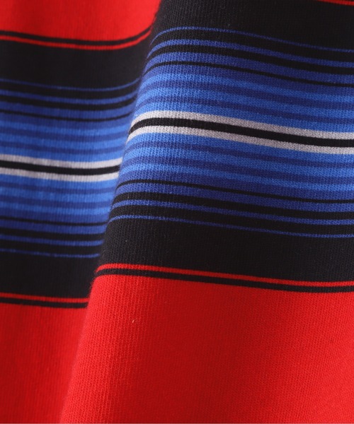 MANASTASH（マナスタッシュ）の「MANASTASH/マナスタッシュ/90'S MULTI STRIPE TEE/マルチストライプTシャツ（Tシャツ/カットソー・メンズ・レッド/ネイビー/ナチュラル・M/XL/L/2XL）」の14枚目の写真