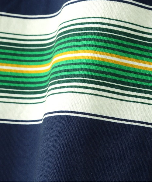 MANASTASH（マナスタッシュ）の「MANASTASH/マナスタッシュ/90'S MULTI STRIPE TEE/マルチストライプTシャツ（Tシャツ/カットソー・メンズ・レッド/ネイビー/ナチュラル・M/XL/L/2XL）」の10枚目の写真