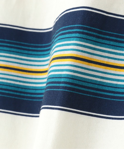 MANASTASH（マナスタッシュ）の「MANASTASH/マナスタッシュ/90'S MULTI STRIPE TEE/マルチストライプTシャツ（Tシャツ/カットソー・メンズ・レッド/ネイビー/ナチュラル・M/XL/L/2XL）」の16枚目の写真