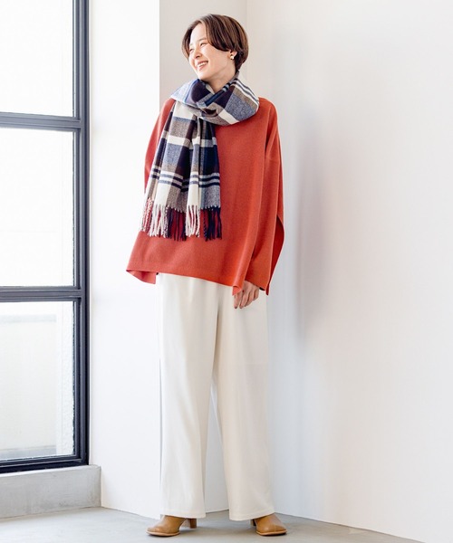 LEPSIM(レプシィム)の「洗えるチェックストール23AW 967394(ストール/ショール・レディース・ブルー/アイボリー/ネイビー/イエロー/ベージュ・ONE SIZE)」の20枚目の写真