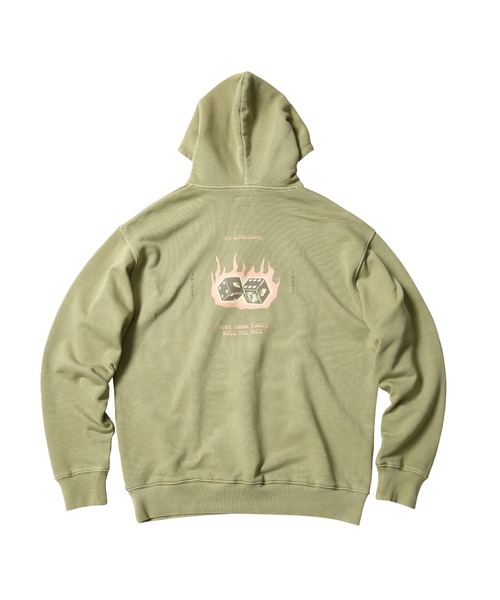 IPD(アイピーディー)の「【IPD】ROLL THE DICE HOODIE(パーカー・メンズ・ダークブルー/カーキ/チャコールグレー/ダークパープル・LARGE/MEDIUM)」の3枚目の写真