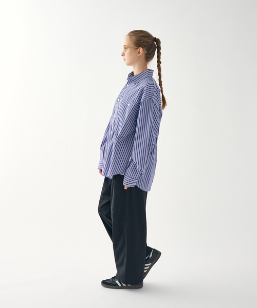 WETTEMPT(ウィテンプト)の「STRIPE・CHECK DOUBLE POCKET SHIRT / ストライプ・チェックダブルポケットシャツ(シャツ/ブラウス・メンズ・テラコッタ/ブルー・LARGE/SMALL/MEDIUM)」の8枚目の写真