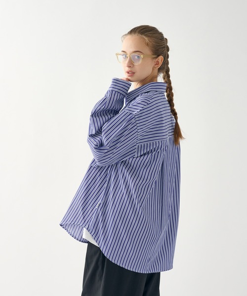 WETTEMPT(ウィテンプト)の「STRIPE・CHECK DOUBLE POCKET SHIRT / ストライプ・チェックダブルポケットシャツ(シャツ/ブラウス・メンズ・テラコッタ/ブルー・LARGE/SMALL/MEDIUM)」の5枚目の写真