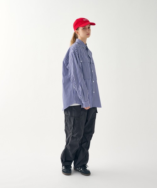 WETTEMPT(ウィテンプト)の「STRIPE・CHECK DOUBLE POCKET SHIRT / ストライプ・チェックダブルポケットシャツ(シャツ/ブラウス・メンズ・テラコッタ/ブルー・LARGE/SMALL/MEDIUM)」の11枚目の写真