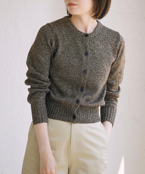 ラメニットコンパクトカーディガン