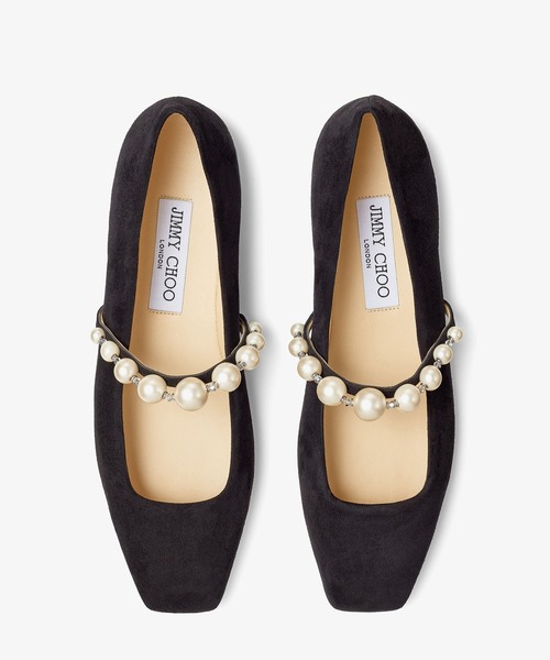 JIMMY CHOO(ジミーチュウ)の「ADE FLAT(バレエシューズ・レディース・ピンクベージュ/ブラック・39/35.5/38.5/36.5/39.5/37.5/40/36/37/35/38/34.5/34)」の3枚目の写真