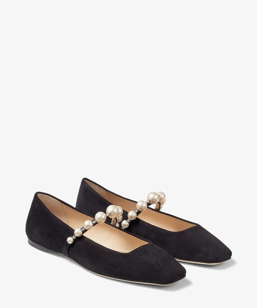 JIMMY CHOO(ジミーチュウ)の「ADE FLAT(バレエシューズ・レディース・ピンクベージュ/ブラック・39/35.5/38.5/36.5/39.5/37.5/40/36/37/35/38/34.5/34)」の4枚目の写真