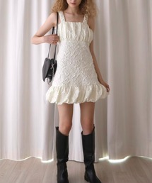 epine | jaguard balloon back ribbon onepiece ivory(ワンピース)