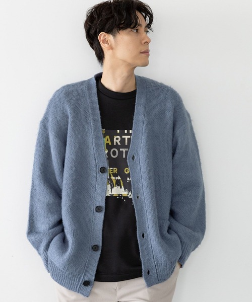LAKOLE（ラコレ）の「モヘアライクシャギーカーデ / 903958（Tシャツ/カットソー・メンズ・オレンジ/ライトグリーン/ブルー/サックスブルー/イエロー/チャコール/ライトグレー・MEDIUM/X-LARGE/LARGE）」の5枚目の写真