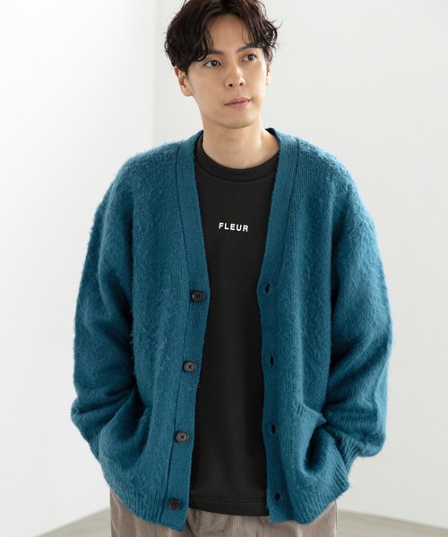 LAKOLE（ラコレ）の「モヘアライクシャギーカーデ / 903958（Tシャツ/カットソー・メンズ・オレンジ/ライトグリーン/ブルー/サックスブルー/イエロー/チャコール/ライトグレー・MEDIUM/X-LARGE/LARGE）」の6枚目の写真