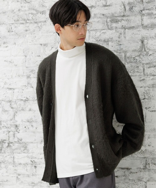 LAKOLE（ラコレ）の「モヘアライクシャギーカーデ / 903958（Tシャツ/カットソー・メンズ・オレンジ/ライトグリーン/ブルー/サックスブルー/イエロー/チャコール/ライトグレー・MEDIUM/X-LARGE/LARGE）」の3枚目の写真