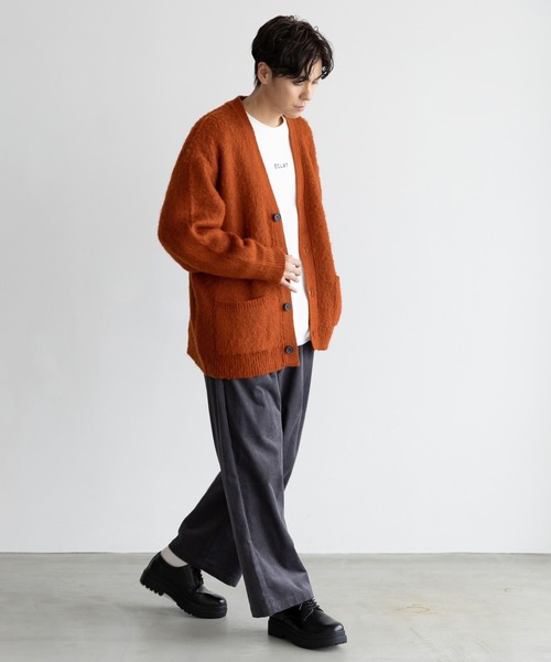 LAKOLE（ラコレ）の「モヘアライクシャギーカーデ / 903958（Tシャツ/カットソー・メンズ・オレンジ/ライトグリーン/ブルー/サックスブルー/イエロー/チャコール/ライトグレー・MEDIUM/X-LARGE/LARGE）」の11枚目の写真