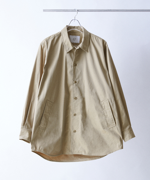 417 EDIFICE（フォーワンセブンエディフィス）の「ステン C.P.O シャツブルゾン（シャツ/ブラウス・メンズ・ベージュ/ネイビー/グリーン・3/1/2）」の2枚目の写真