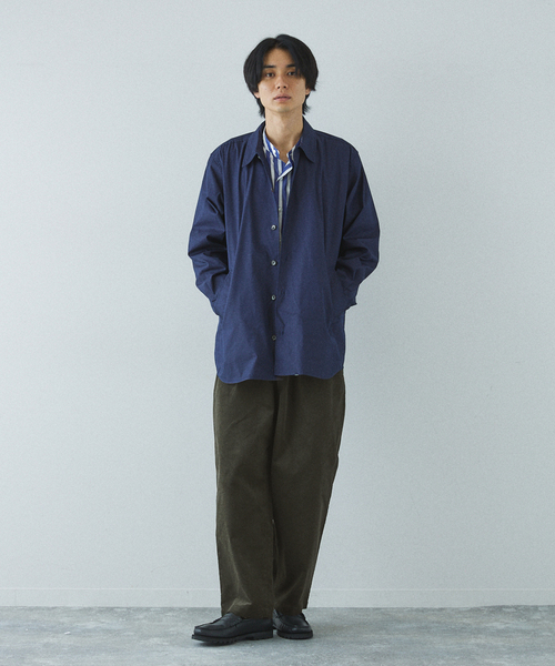 417 EDIFICE（フォーワンセブンエディフィス）の「ステン C.P.O シャツブルゾン（シャツ/ブラウス・メンズ・ベージュ/ネイビー/グリーン・3/1/2）」の4枚目の写真