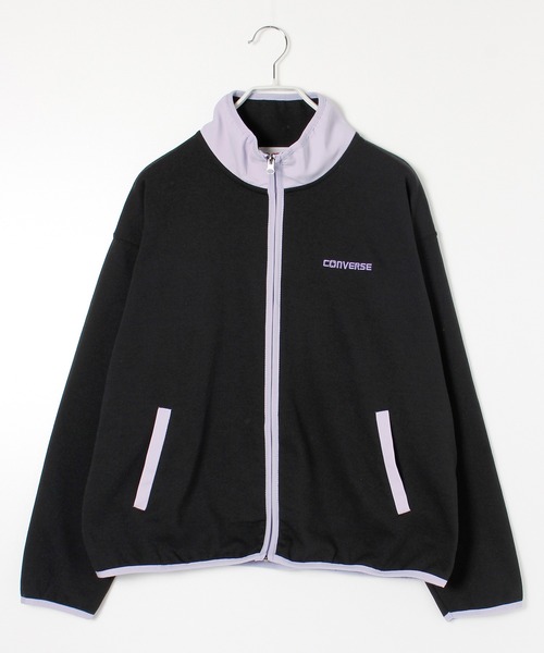 CONVERSE(コンバース)の「【CONVERSE/コンバース】裏毛フルジップワイドジャケット(その他トップス・レディース・ブラック/グリーン/杢グレー/オートミール・L/M)」の2枚目の写真
