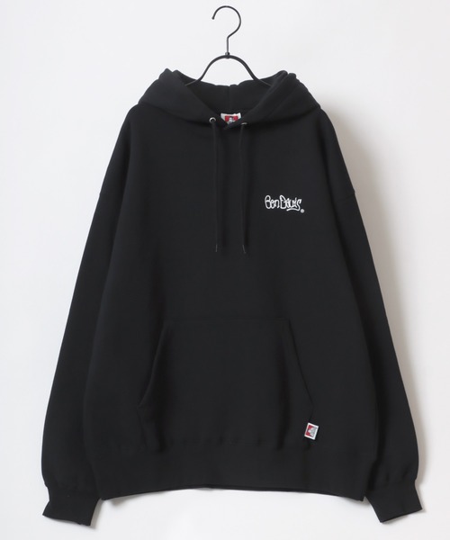 BEN DAVIS（ベンデイビス）の「BEN DAVIS/ベンデイビス HEAVY SWEAT HOODIE/オーバーサイズ 裏起毛 ロゴ ワンポイント刺繍 スウェット パーカー（パーカー・メンズ・ブラック/ブラウン/ブルー/イエロー/ライム/ターコイズブルー/オートミール/オレンジ/ダークグリーン/オフホワイト・M/XL/L）」の12枚目の写真