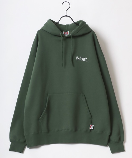 BEN DAVIS（ベンデイビス）の「BEN DAVIS/ベンデイビス HEAVY SWEAT HOODIE/オーバーサイズ 裏起毛 ロゴ ワンポイント刺繍 スウェット パーカー（パーカー・メンズ・ブラック/ブラウン/ブルー/イエロー/ライム/ターコイズブルー/オートミール/オレンジ/ダークグリーン/オフホワイト・M/XL/L）」の15枚目の写真
