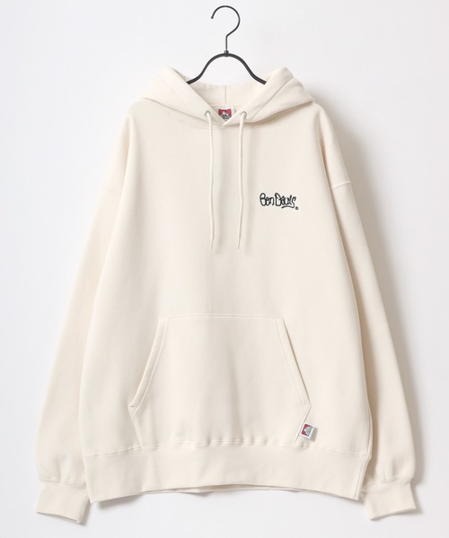 BEN DAVIS（ベンデイビス）の「BEN DAVIS/ベンデイビス HEAVY SWEAT HOODIE/オーバーサイズ 裏起毛 ロゴ ワンポイント刺繍 スウェット パーカー（パーカー・メンズ・ブラック/ブラウン/ブルー/イエロー/ライム/ターコイズブルー/オートミール/オレンジ/ダークグリーン/オフホワイト・M/XL/L）」の11枚目の写真