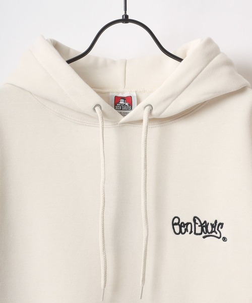 BEN DAVIS（ベンデイビス）の「BEN DAVIS/ベンデイビス HEAVY SWEAT HOODIE/オーバーサイズ 裏起毛 ロゴ ワンポイント刺繍 スウェット パーカー（パーカー・メンズ・ブラック/ブラウン/ブルー/イエロー/ライム/ターコイズブルー/オートミール/オレンジ/ダークグリーン/オフホワイト・M/XL/L）」の22枚目の写真