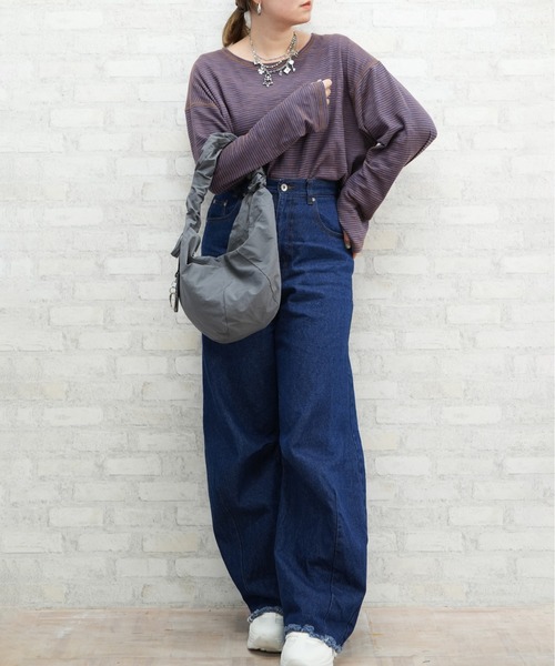 SALON de RUBAN(サロンドルヴァン)の「【SALON de RUBAN / サロン ド ルヴァン】 クシュクシュ ギャザーショルダーバッグ スモール(ショルダーバッグ・レディース・ブラック/ピンク/グレー/ベージュ/イエロー/ライトグレー/ホワイト/ブルー・FREE)」の19枚目の写真