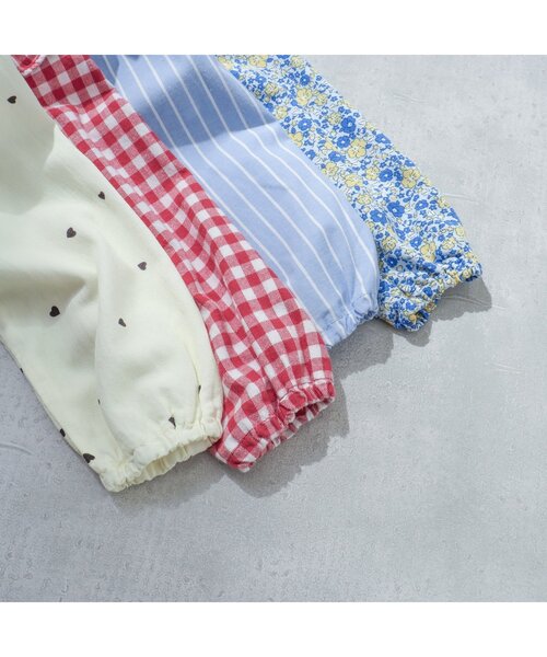 apres les cours（アプレレクール）の「【WEB限定】総柄フリルチュニック（チュニック・キッズ・アイボリー/レッド/ストライプ/サックスブルー・130/80/110/90/100/140/120）」の9枚目の写真