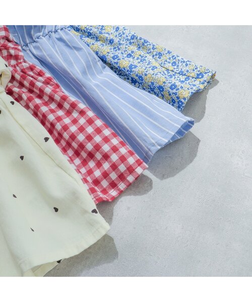 apres les cours（アプレレクール）の「【WEB限定】総柄フリルチュニック（チュニック・キッズ・アイボリー/レッド/ストライプ/サックスブルー・130/80/110/90/100/140/120）」の10枚目の写真