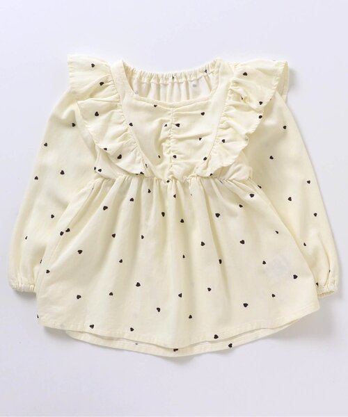 apres les cours（アプレレクール）の「【WEB限定】総柄フリルチュニック（チュニック・キッズ・アイボリー/レッド/ストライプ/サックスブルー・130/80/110/90/100/140/120）」の11枚目の写真