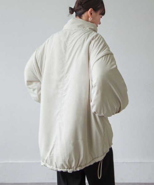 Chillfar（チルファー）の「袖取り外しスタンドカラーモンスターコート（ダウンジャケット/コート・レディース・ブラック/カーキ/アイボリー・FREE）」の19枚目の写真