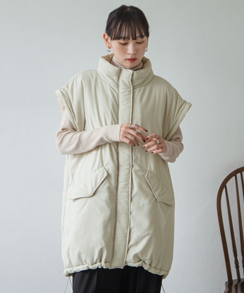 Chillfar（チルファー）の「袖取り外しスタンドカラーモンスターコート（ダウンジャケット/コート・レディース・ブラック/カーキ/アイボリー・FREE）」の20枚目の写真