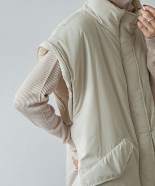 Chillfar（チルファー）の「袖取り外しスタンドカラーモンスターコート（ダウンジャケット/コート・レディース・ブラック/カーキ/アイボリー・FREE）」の22枚目の写真