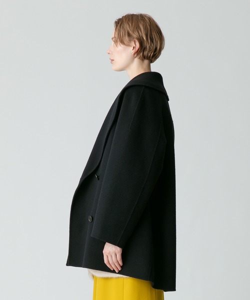 allureville（アルアバイル）の「リバーショールカラーミドル丈コート